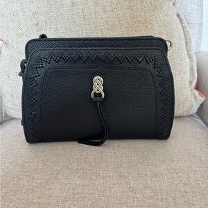Brighton black Leather Crossbody Bag